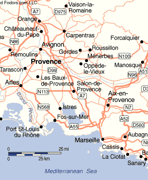Карта Прованса