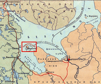 Карта Соловков